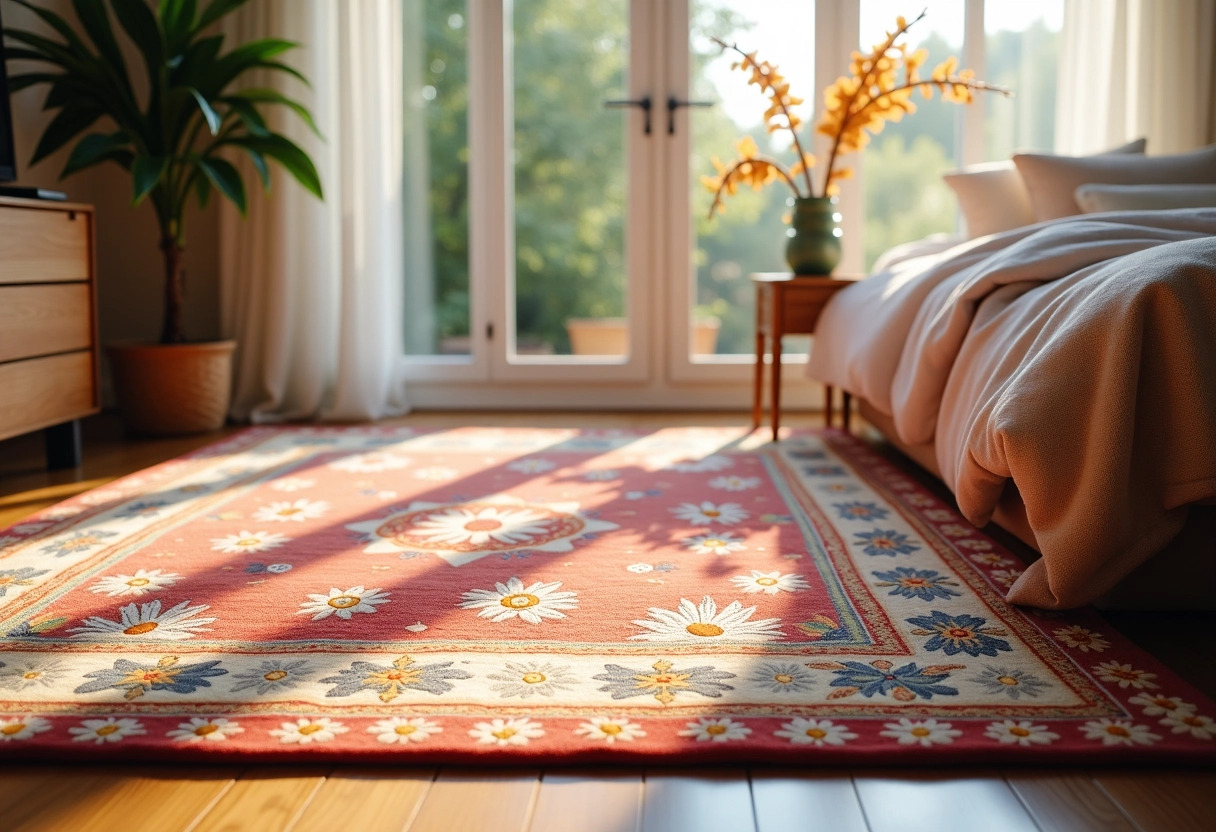 tapis champ de fleurs